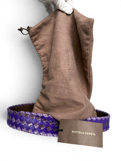Bottega Veneta Intrecciato Python Leather Belt