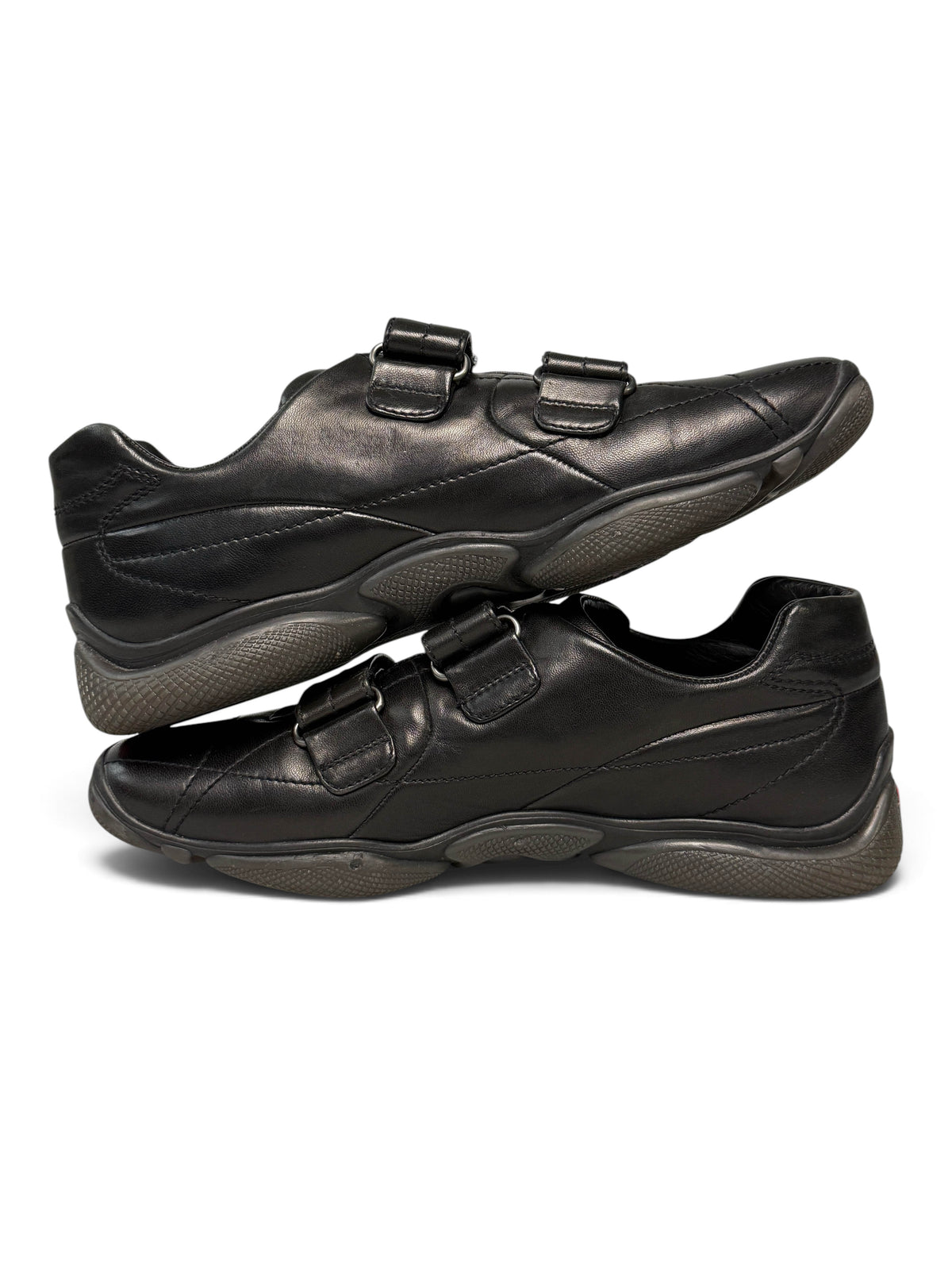 Prada Sport Vintage Trainer Black Leather (44)