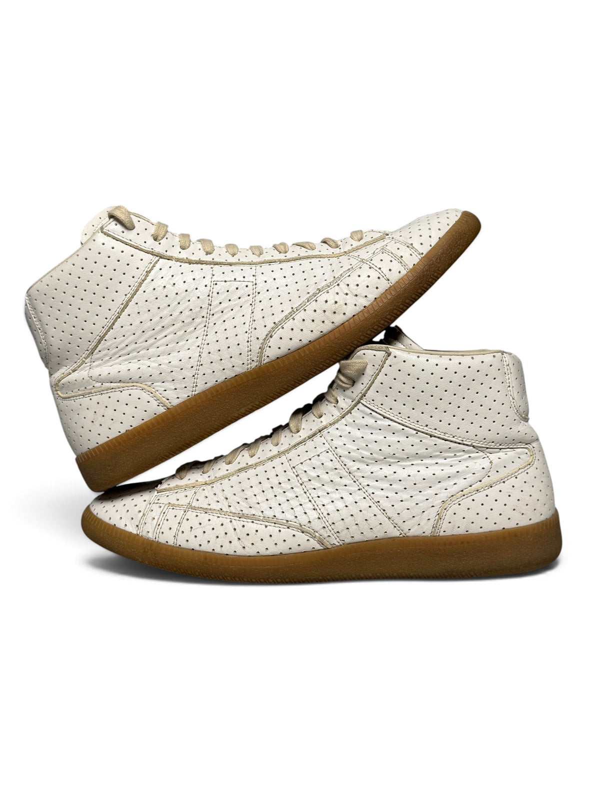 Maison Margiela High-Top Perforated Leather White (45)
