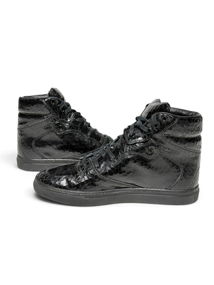 Balenciaga Cracked Leather High-Top Black (39)