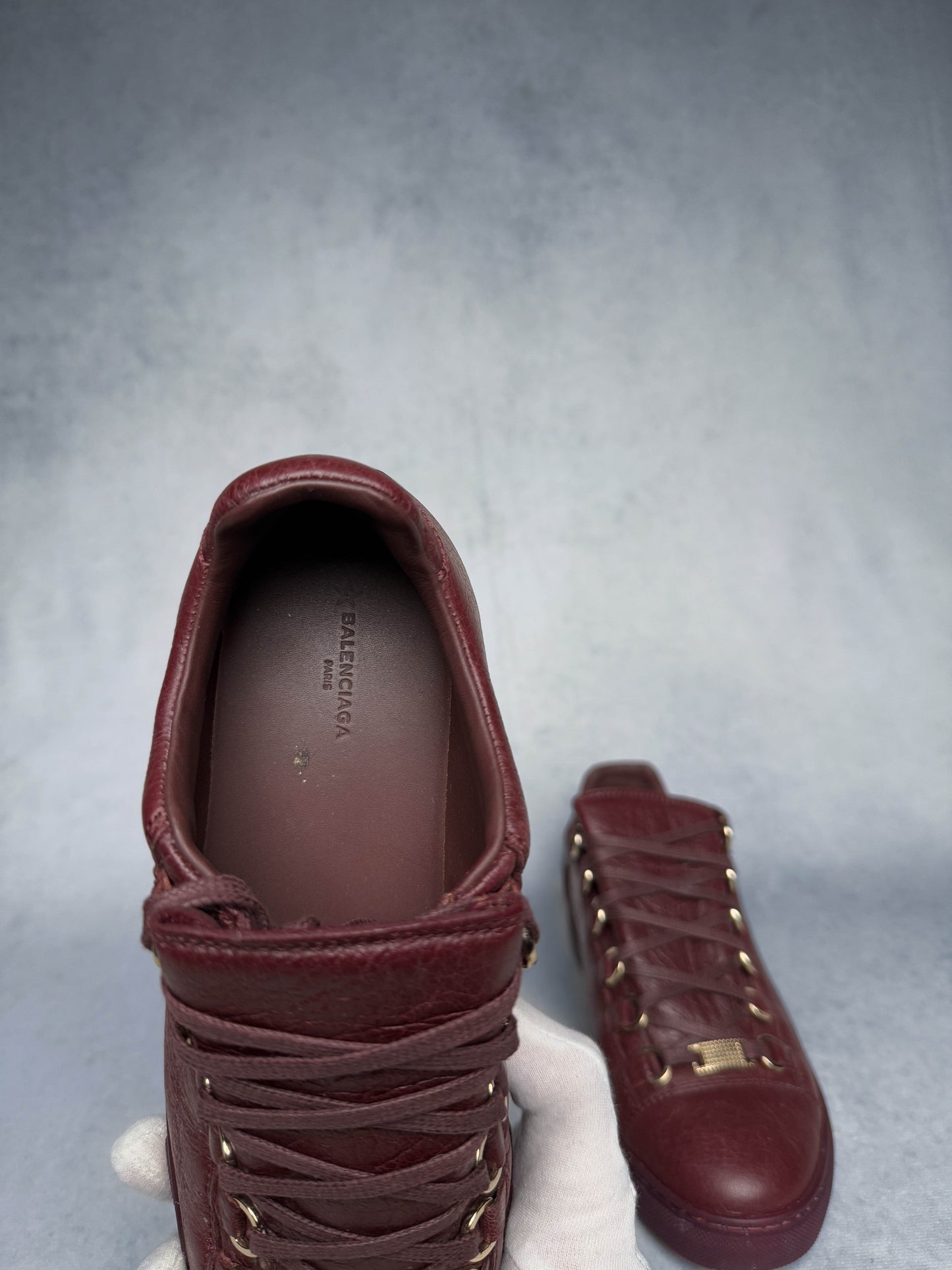 Balenciaga Arena Low Burgundy Red (37)