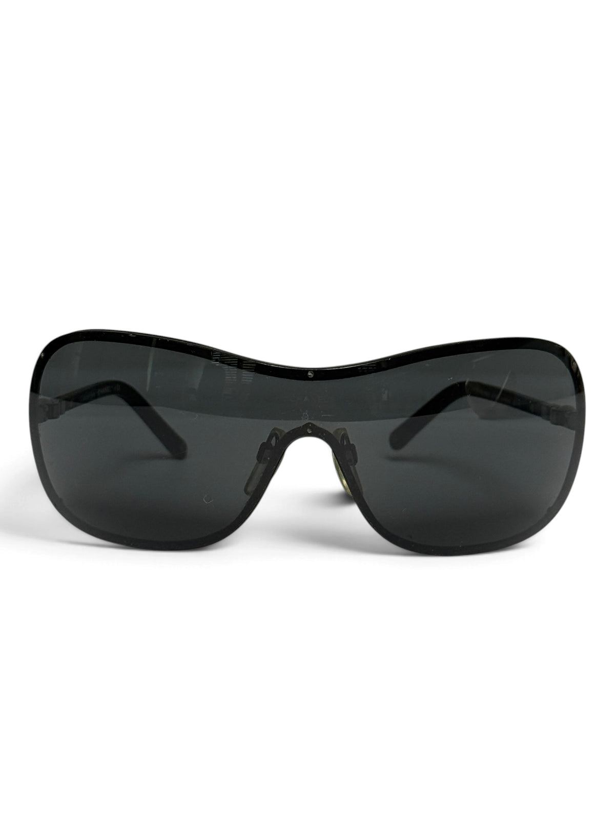 Chanel Collection Perle Shield Sunglasses Black