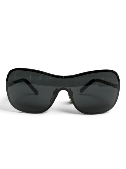 Chanel Collection Perle Shield Sunglasses Black