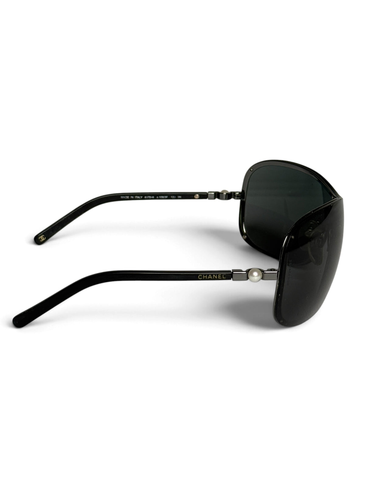 Chanel Collection Perle Shield Sunglasses Black