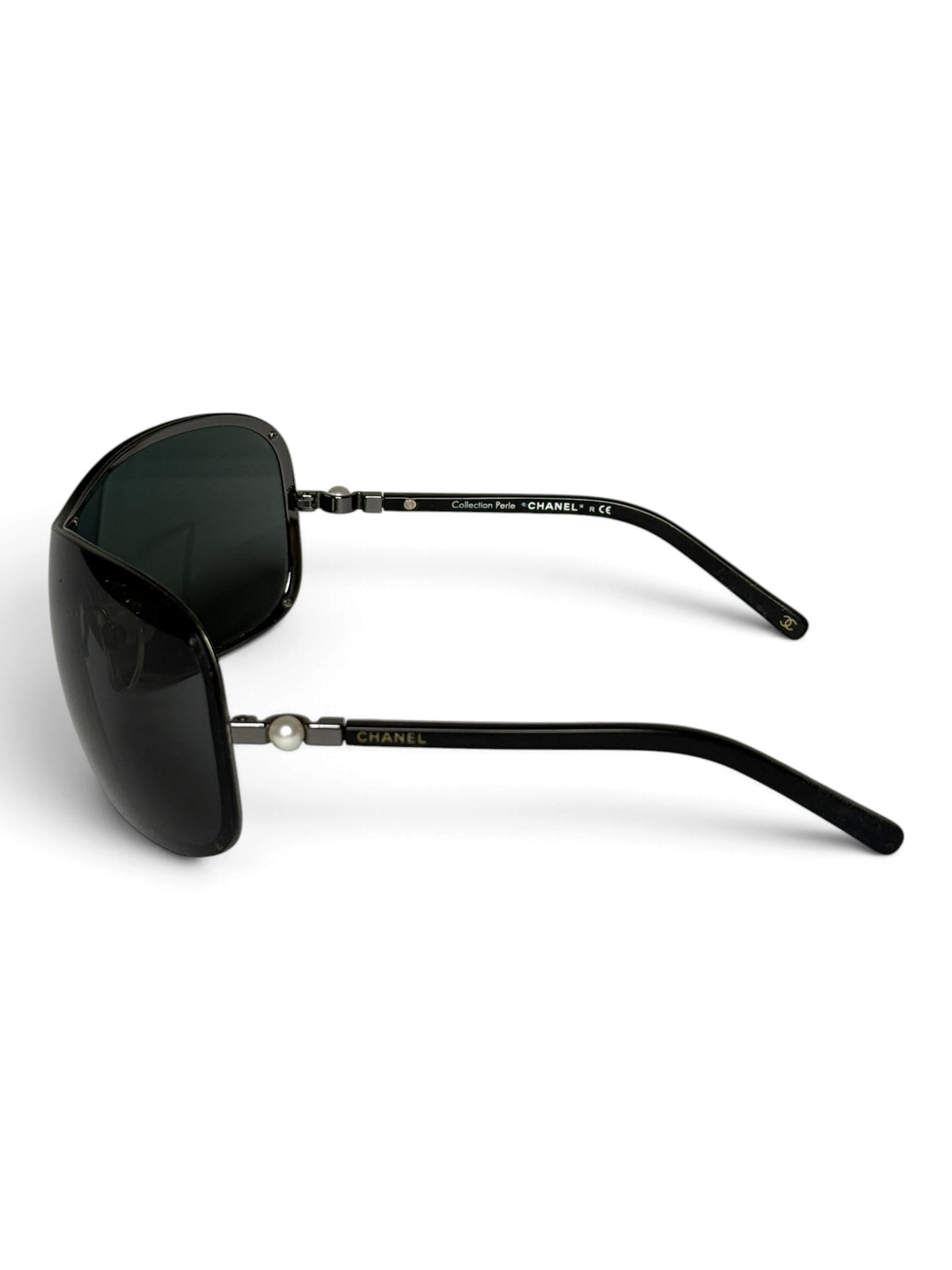 Chanel Collection Perle Shield Sunglasses Black