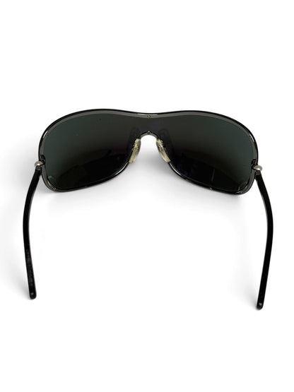 Chanel Collection Perle Shield Sunglasses Black