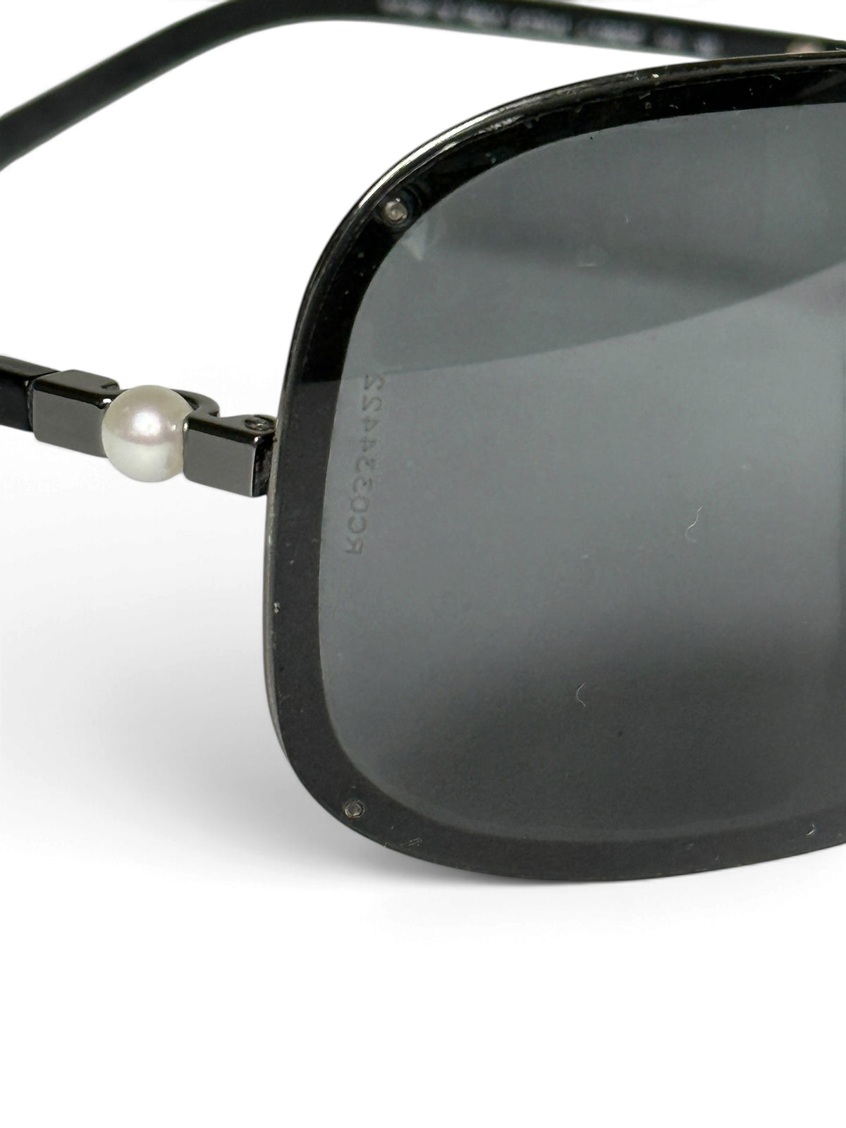 Chanel Collection Perle Shield Sunglasses Black