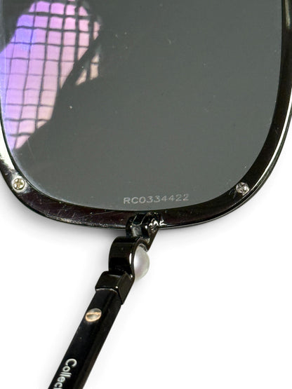 Chanel Collection Perle Shield Sunglasses Black