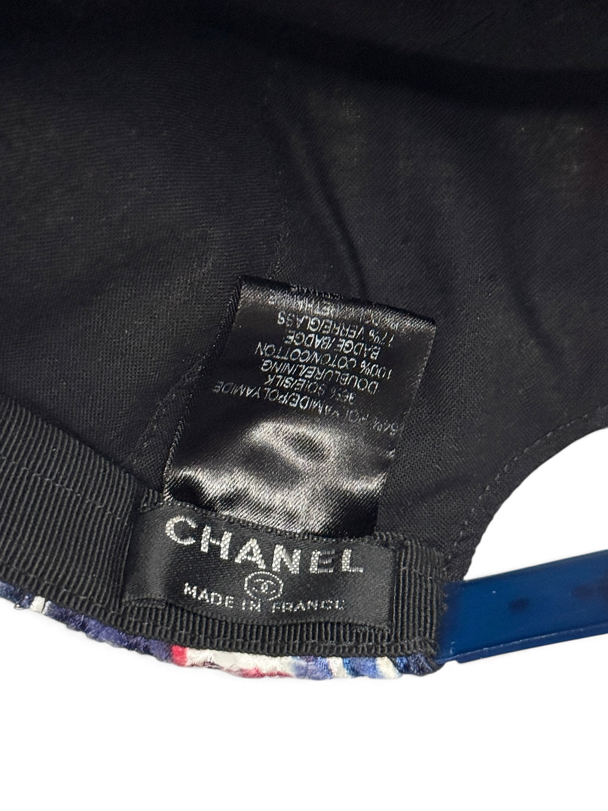 Chanel Logo Appliqué Tweed Cap