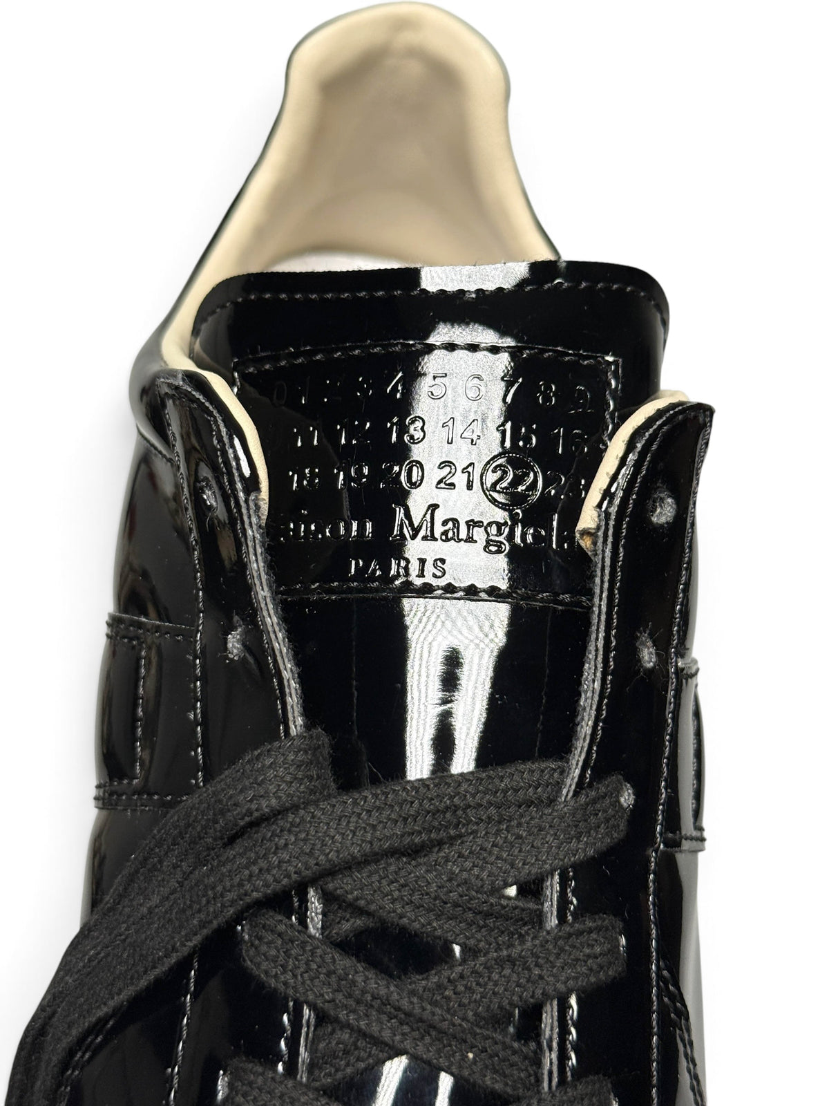 Maison Margiela Black Patent Leather GATs (41)