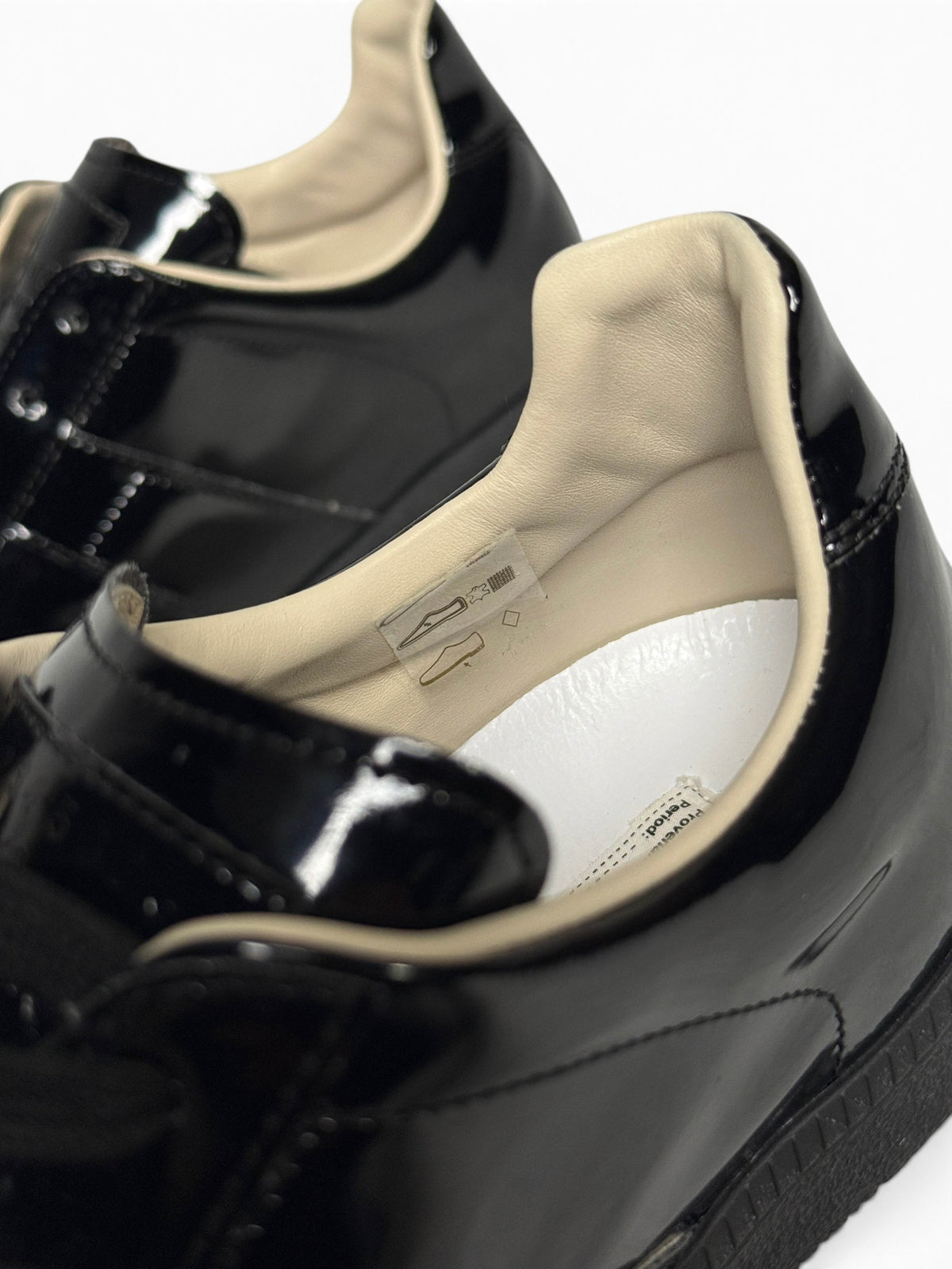 Maison Margiela Black Patent Leather GATs (41)