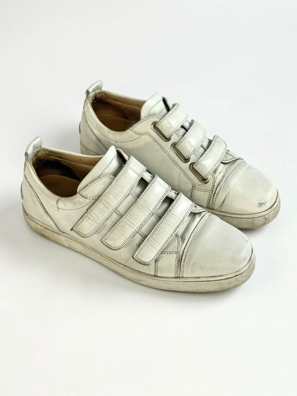 Christian Louboutin Triple Velcro Strap Sneakers White (43)