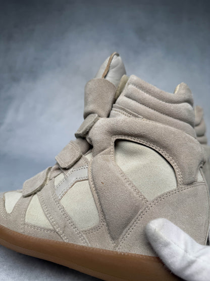 Isabel Marant Bekett Wedge Sneaker Beige/White (37)