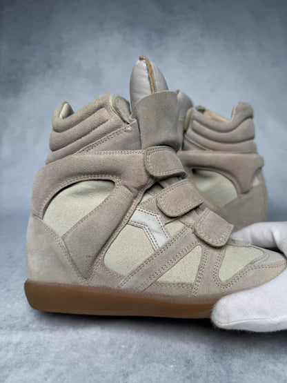 Isabel Marant Bekett Wedge Sneaker Beige/White (37)