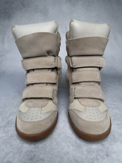 Isabel Marant Bekett Wedge Sneaker Beige/White (37)