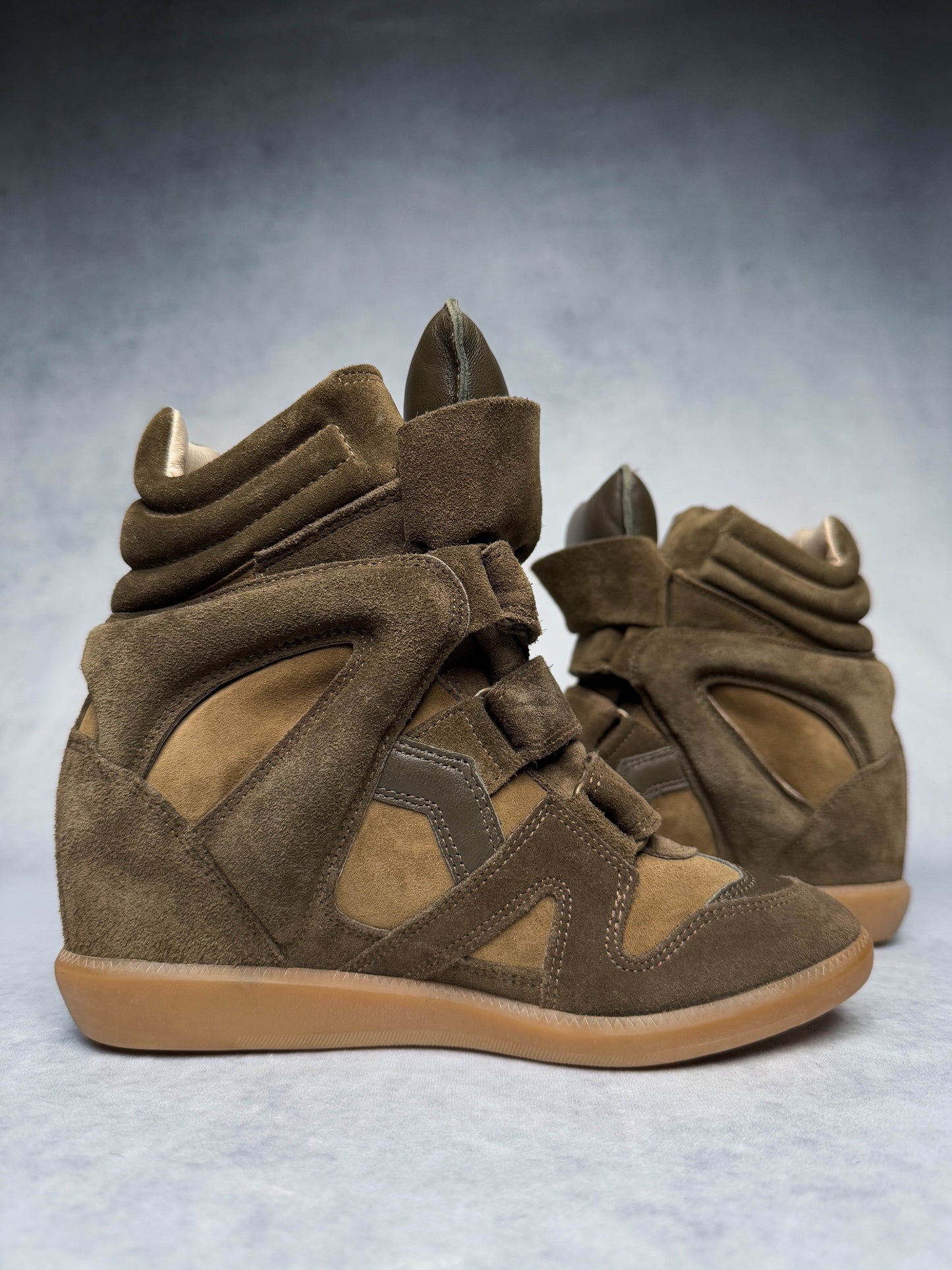 Isabel Marant Bekett Wedge Sneaker Khaki (37)