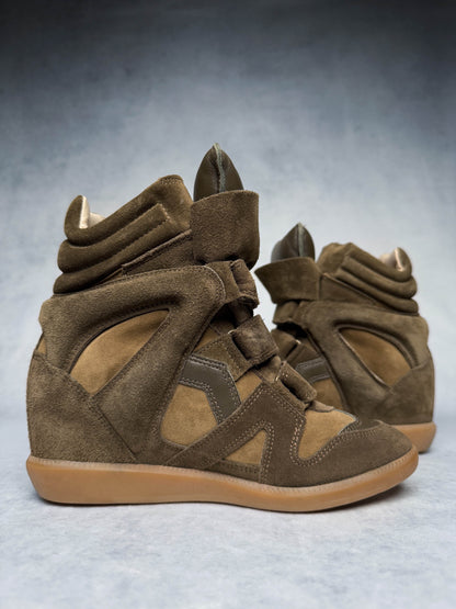 Isabel Marant Bekett Wedge Sneaker Khaki (37)