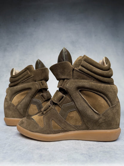 Isabel Marant Bekett Wedge Sneaker Khaki (37)
