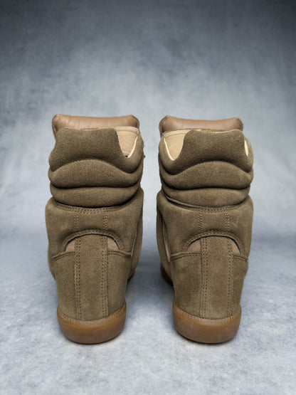 Isabel Marant Bekett Wedge Sneaker Taupe (37)