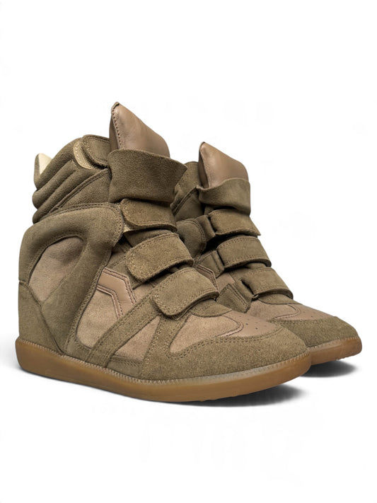 Isabel Marant Bekett Wedge Sneaker Taupe