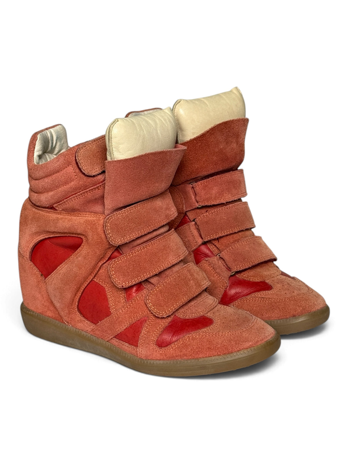 Isabel Marant Bekett Wedge Sneaker Coral