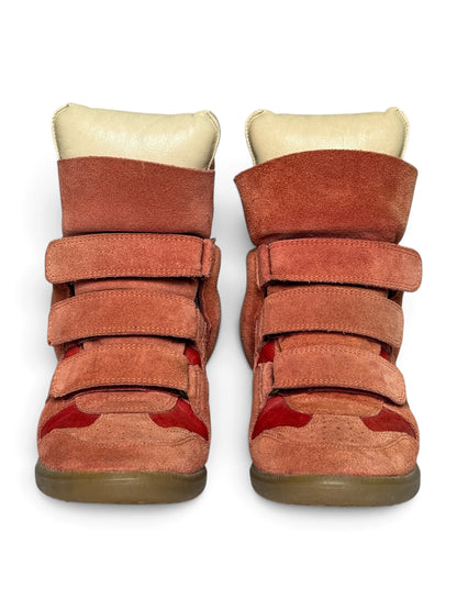Isabel Marant Bekett Wedge Sneaker Coral