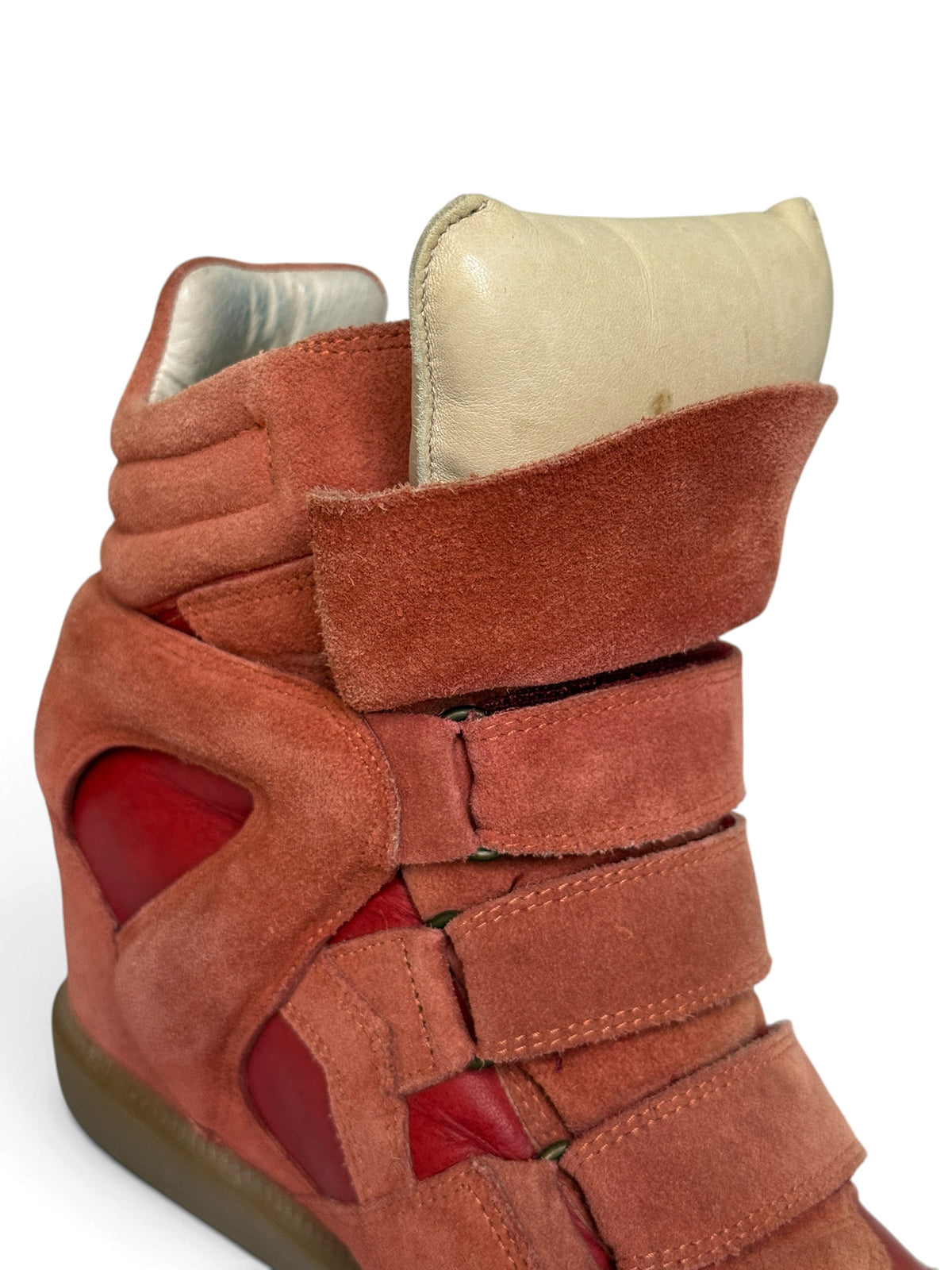 Isabel Marant Bekett Wedge Sneaker Coral