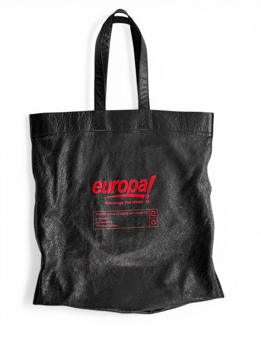 Balenciaga FW2018 "Europa!" Large Leather Shopper