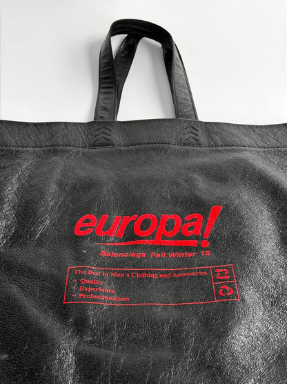 Balenciaga FW2018 "Europa!" Large Leather Shopper