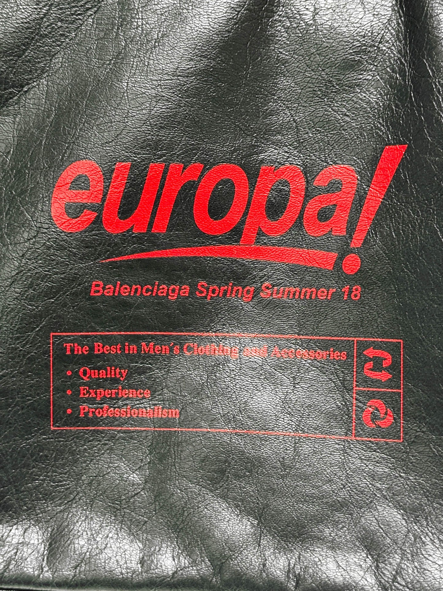 Balenciaga SS2018 "Europa!" Leather Pouch