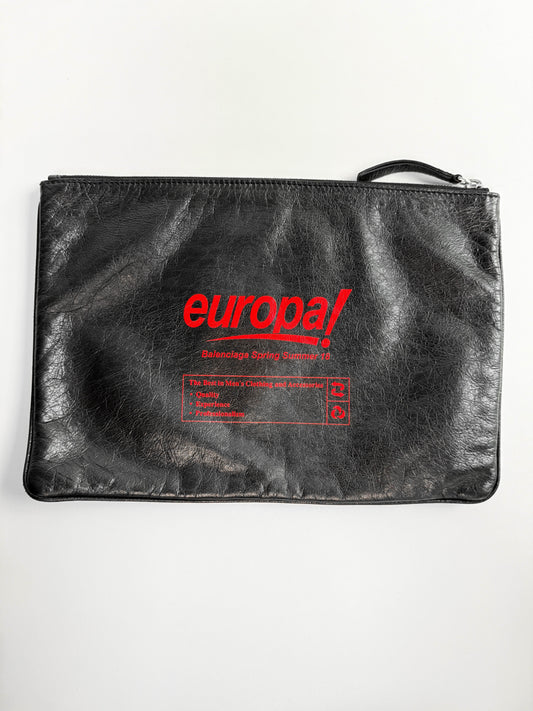 Balenciaga FW2018 "Europa!" Leather Pouch