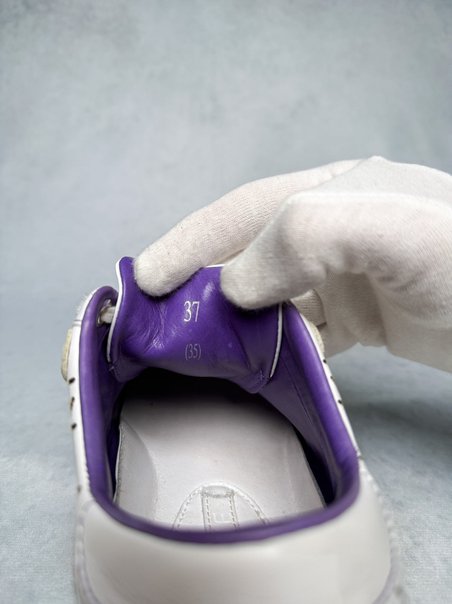 Celine Vintage Triomphe Sneaker White/Blue/Purple (37)