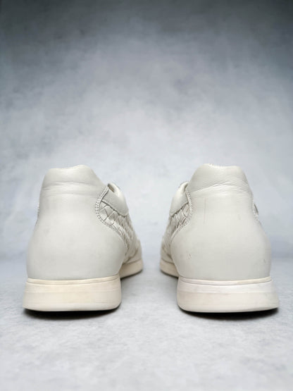 Bottega Veneta Intrecciato Leather Sneaker White (43)