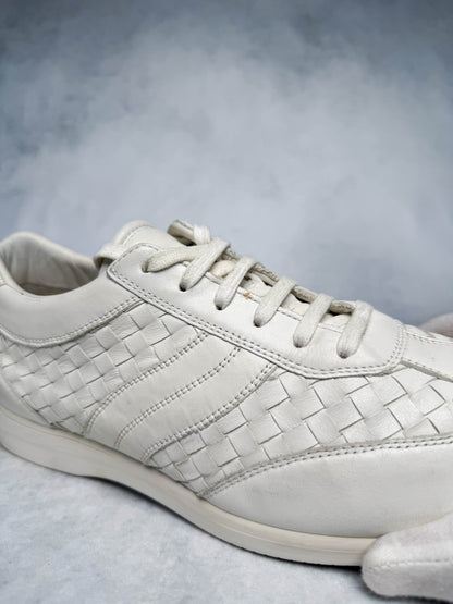 Bottega Veneta Intrecciato Leather Sneaker White (43)