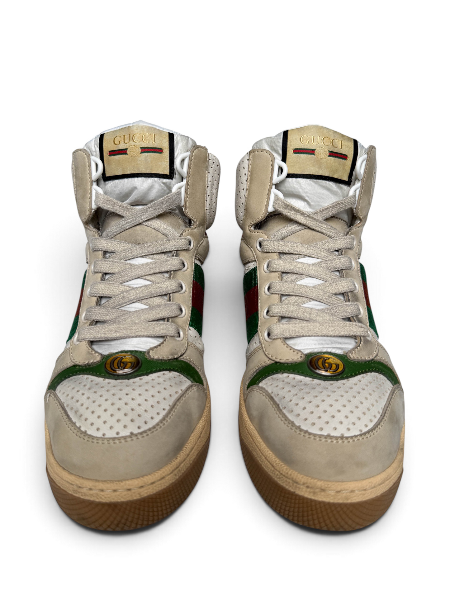Gucci Screener High-Top Distressed (38.5)