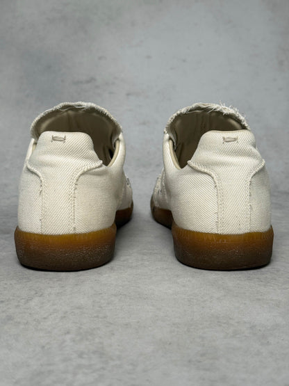 Maison Margiela Replica Low Paint Splatter White Denim