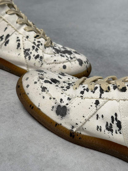 Maison Margiela Replica Low Paint Splatter White Denim