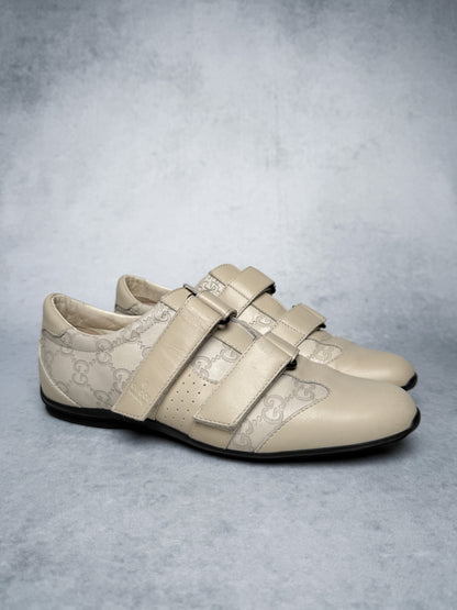 Gucci Vintage Embossed Monogram Sneaker Leather Beige (37.5)