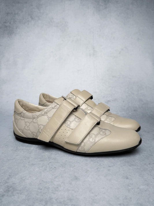 Gucci Vintage Embossed Monogram Sneaker Leather Beige (37.5)
