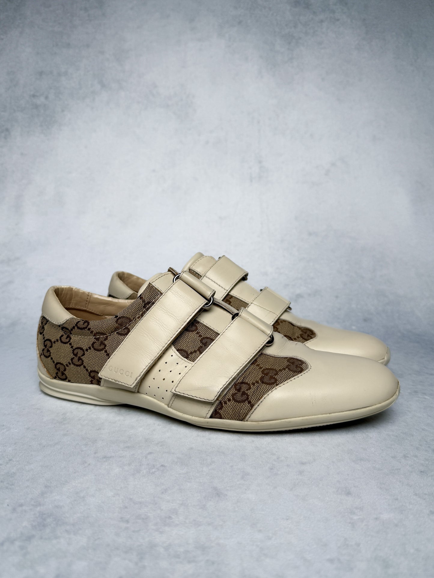 Gucci Vintage Monogram Sneaker Leather/Canvas Beige and Brown (41)