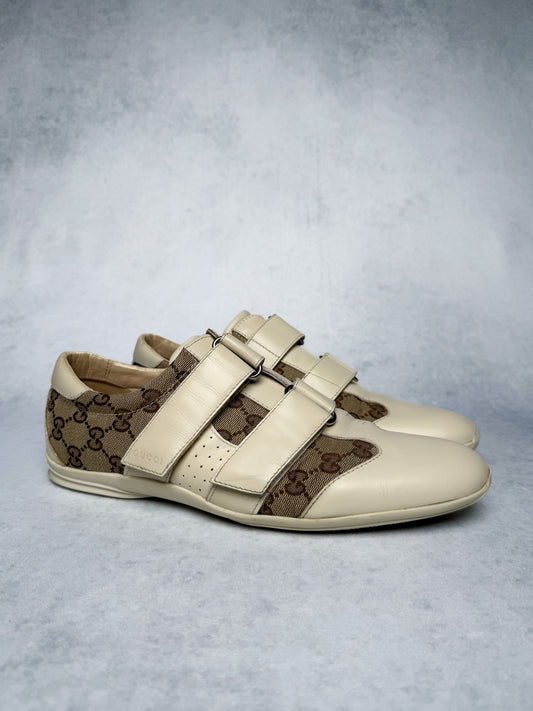 Gucci Vintage Monogram Sneaker Leather/Canvas Beige and Brown (41)
