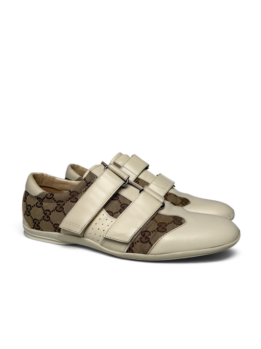Gucci Vintage Monogram Sneaker Leather/Canvas Beige and Brown (42)