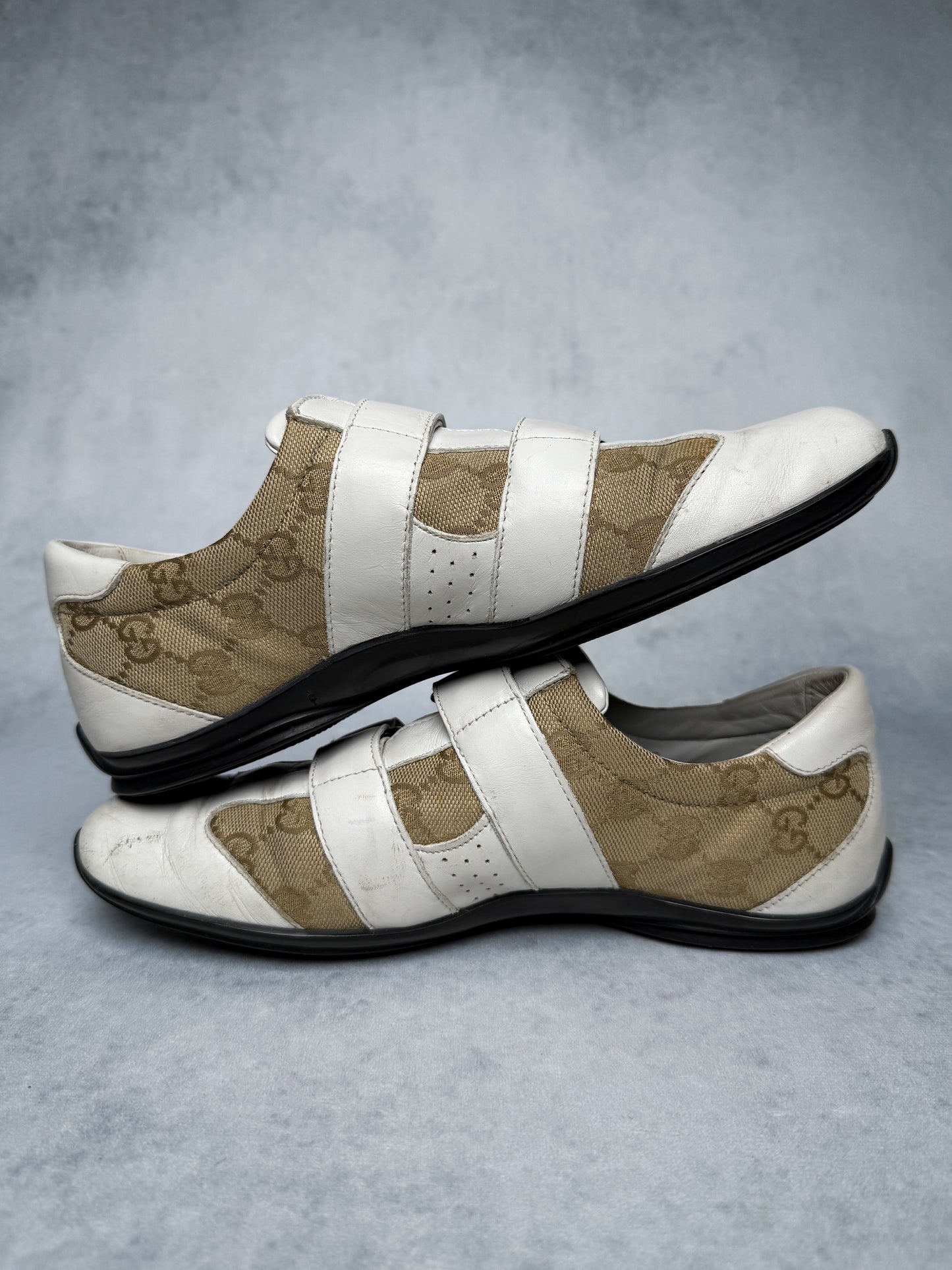 Gucci Vintage Monogram Sneaker Leather/Canvas White (37.5)