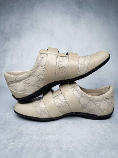 Gucci Vintage Embossed Monogram Sneaker Leather Beige (37.5)