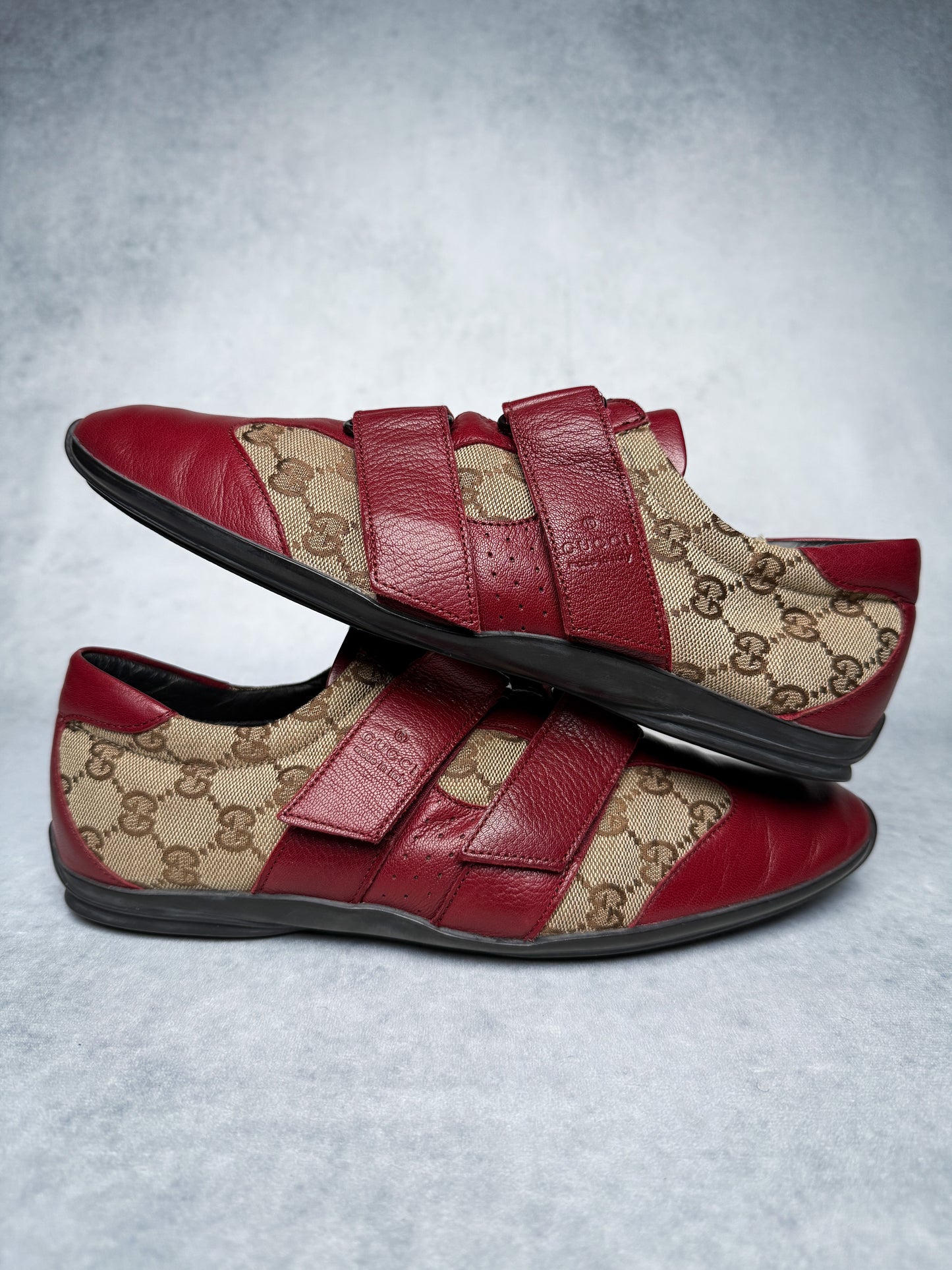 Gucci Vintage Monogram Sneaker Leather/Canvas Red (41.5)