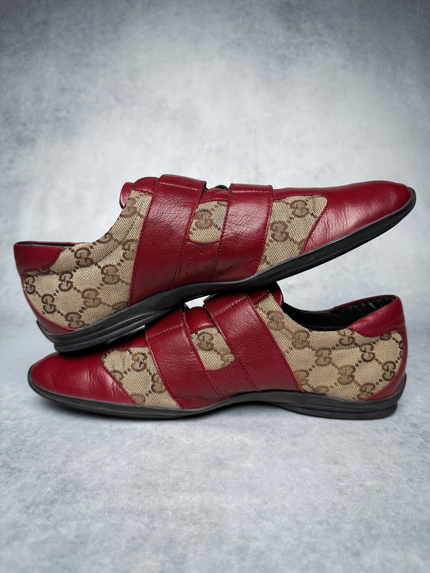 Gucci Vintage Monogram Sneaker Leather/Canvas Red (41.5)