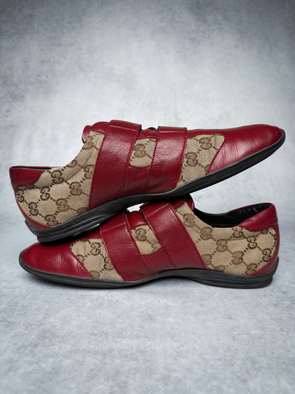 Gucci Vintage Monogram Sneaker Leather/Canvas Red (41.5)