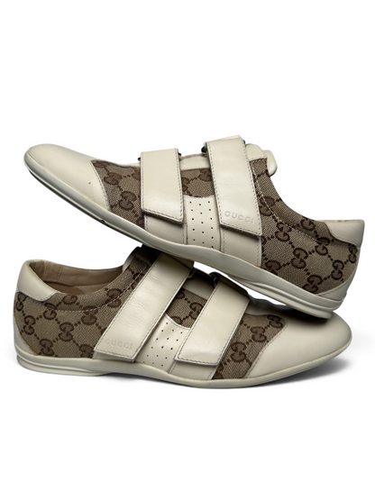 Gucci Vintage Monogram Sneaker Leather/Canvas Beige and Brown (42)
