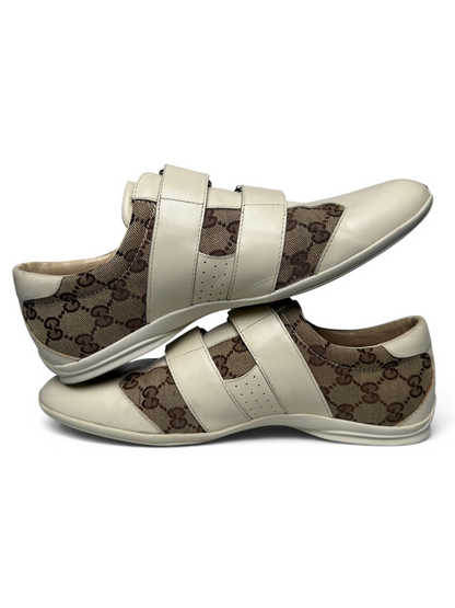 Gucci Vintage Monogram Sneaker Leather/Canvas Beige and Brown (42)