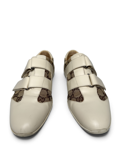 Gucci Vintage Monogram Sneaker Leather/Canvas Beige and Brown (42)